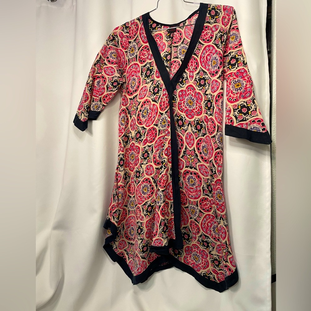 Aller Simplement Multicolored 3/4 Sleeve Tunic W/… - image 1